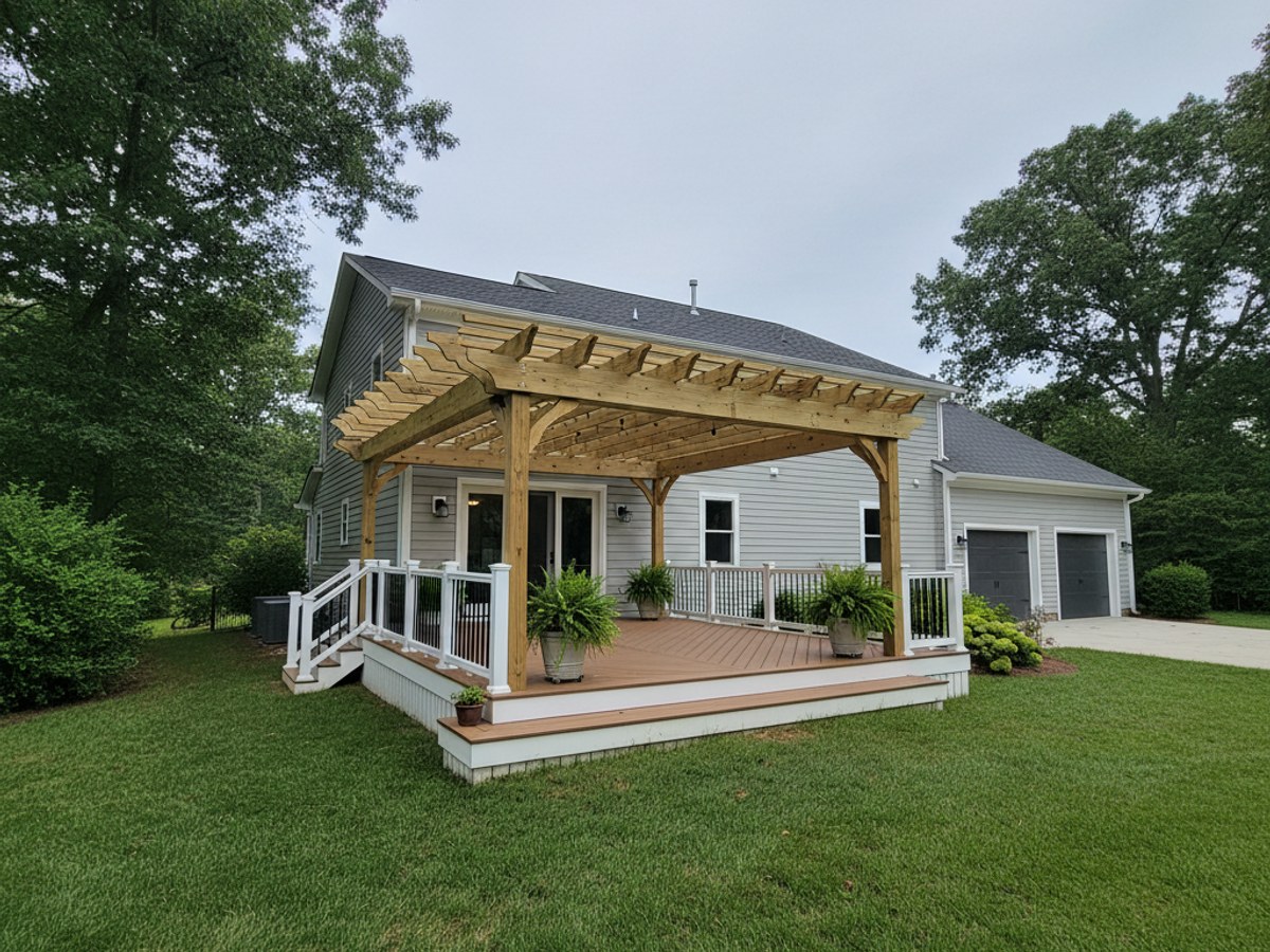 Deck Railing Installation completed by Oasis Deck Co in Ridgeland, MS